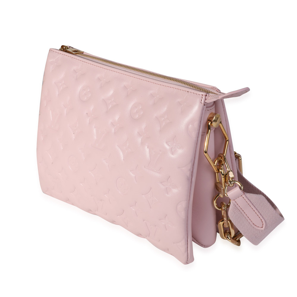 Louis Vuitton Rose Pink Monogram Embossed Lambskin Coussin PM - Picture 4 of 7